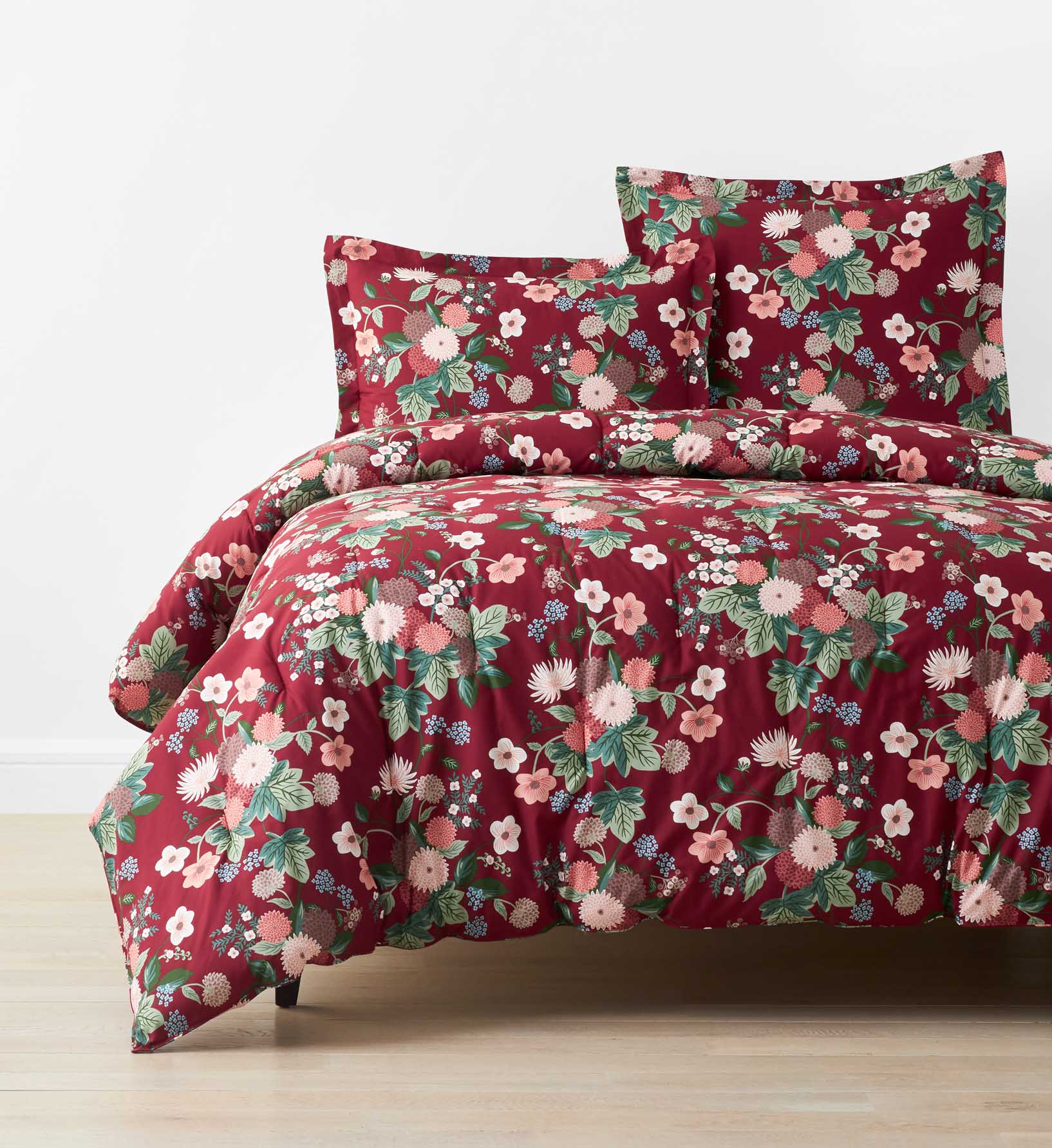 Percale Comforter - Dahlia Merlot