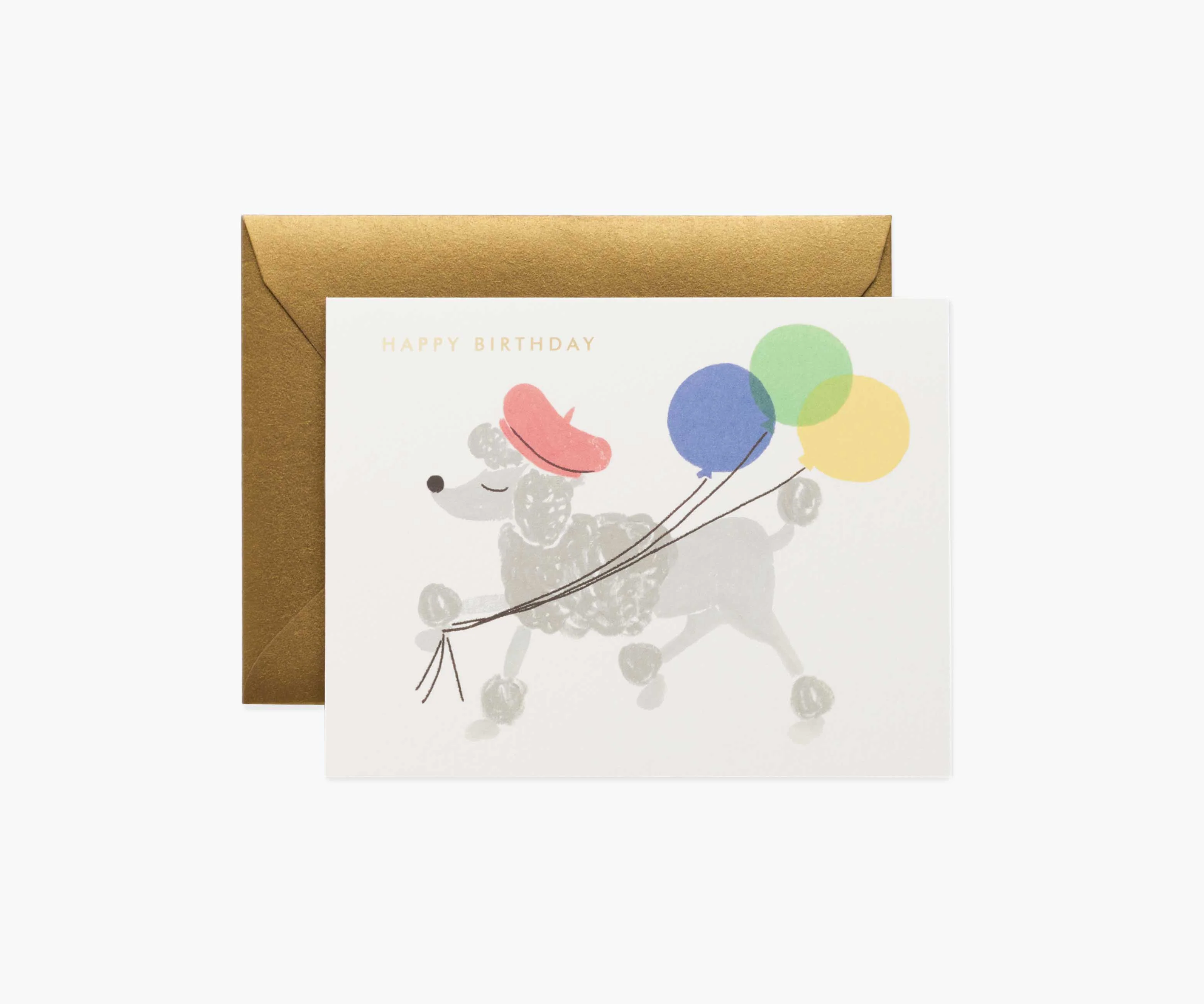 French Poodle Birthday Card