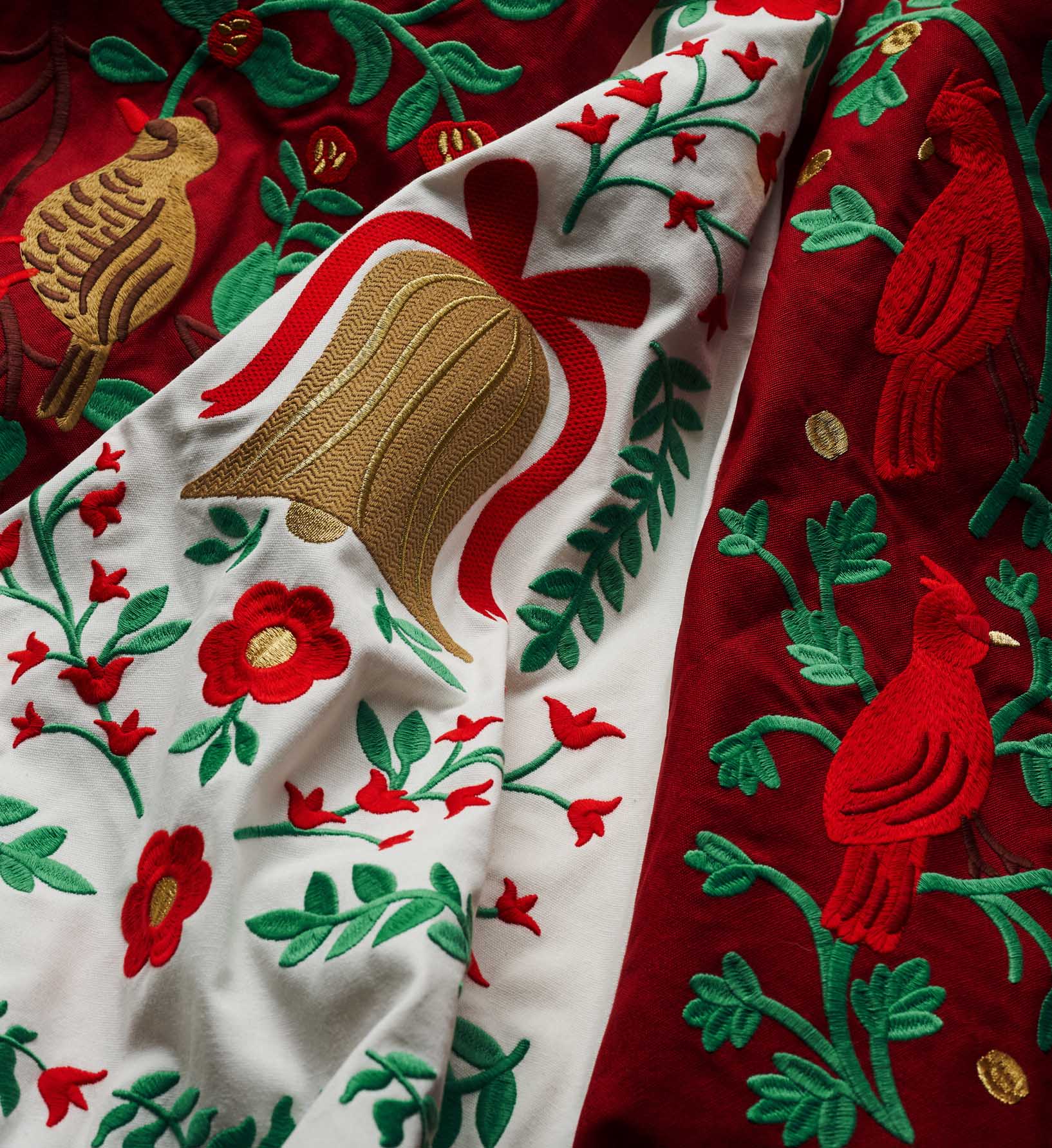 Embroidered Tree Skirt - Christmastide