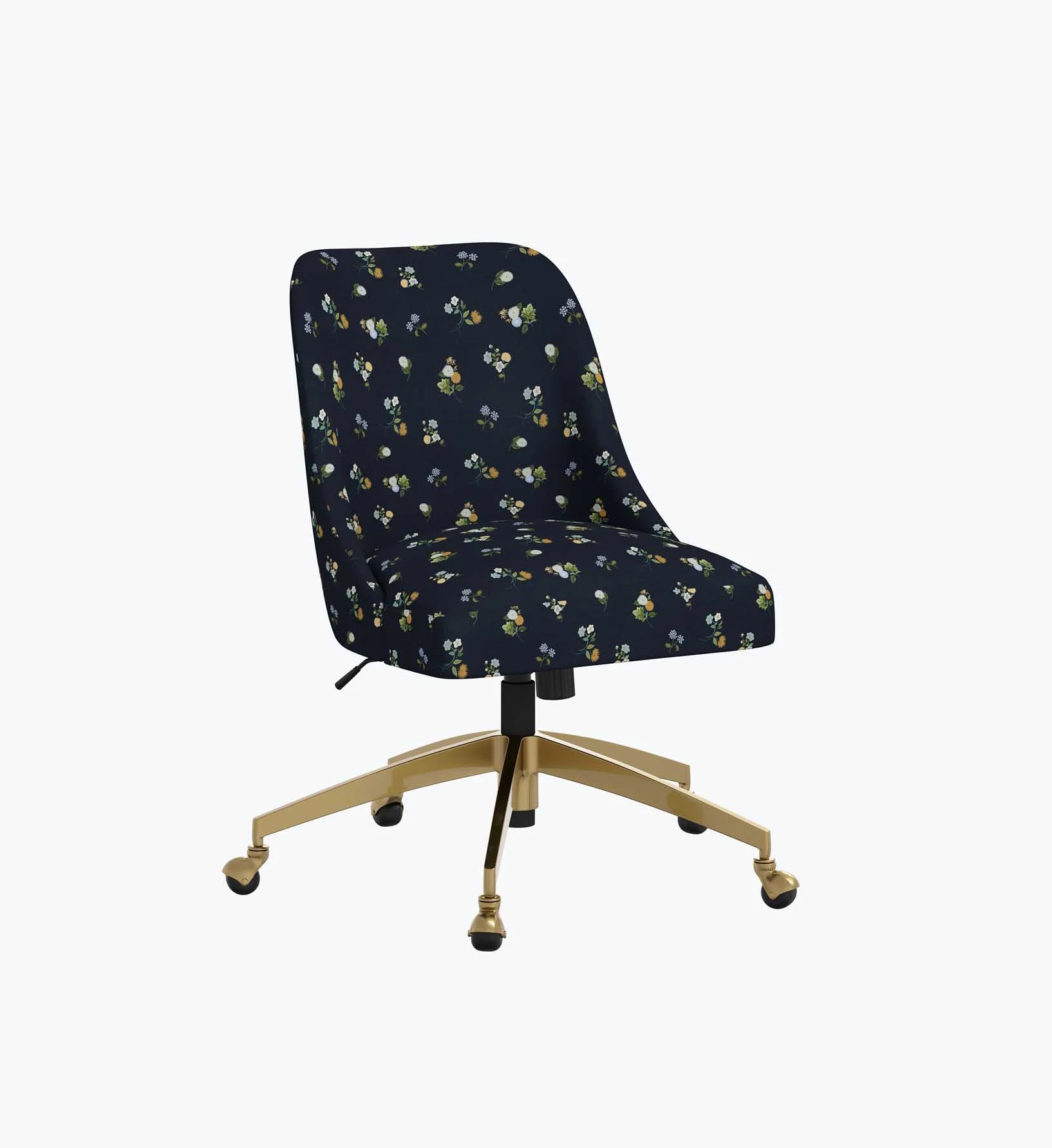Oxford Desk Chair - Ditsy Dahlia Navy