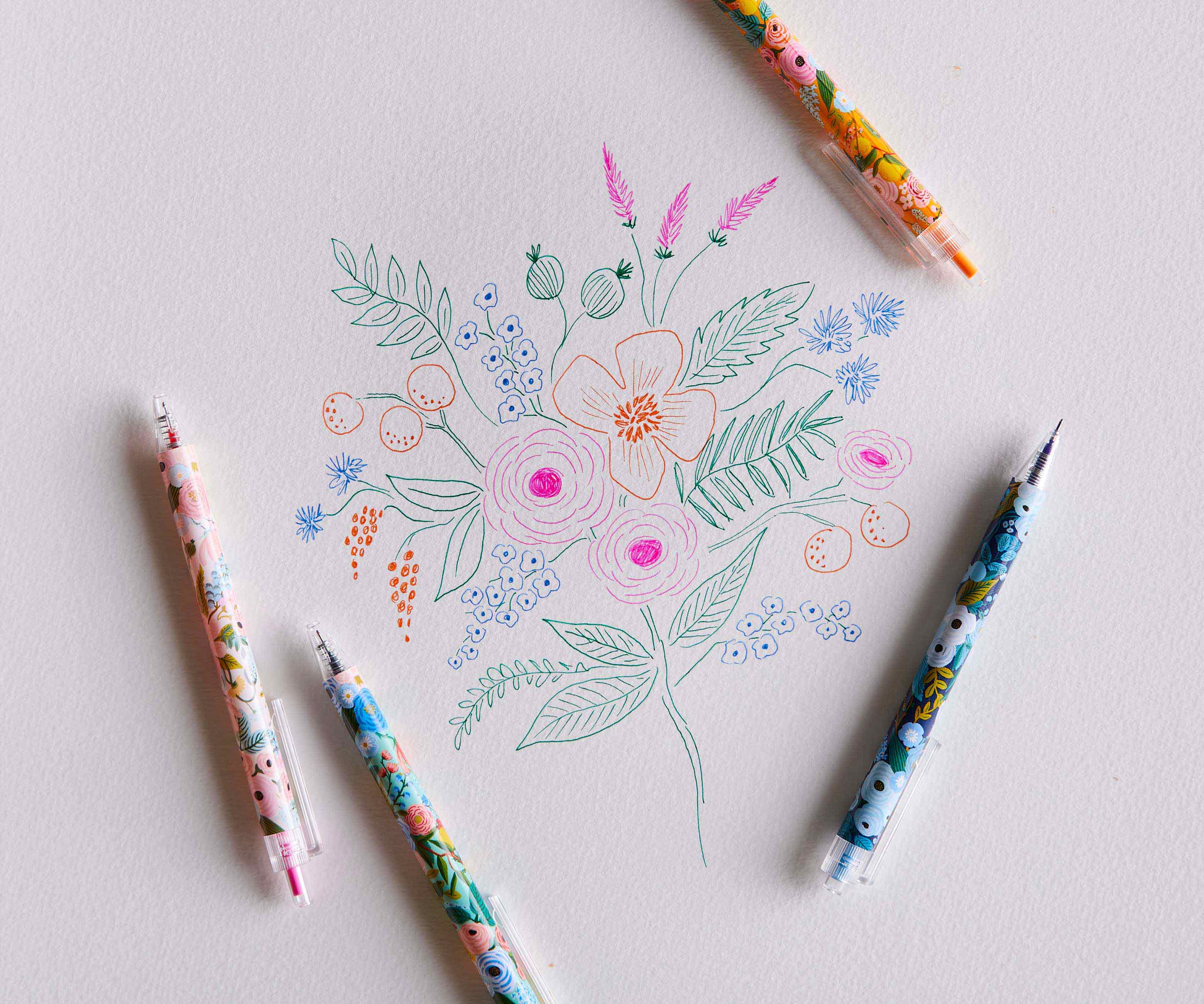Gel Pen Set of 4 - Garden Party