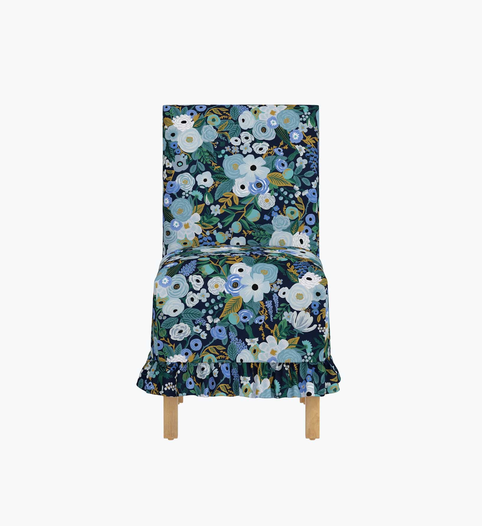 Louise Slipcover Dining Chair - Garden Party Blue