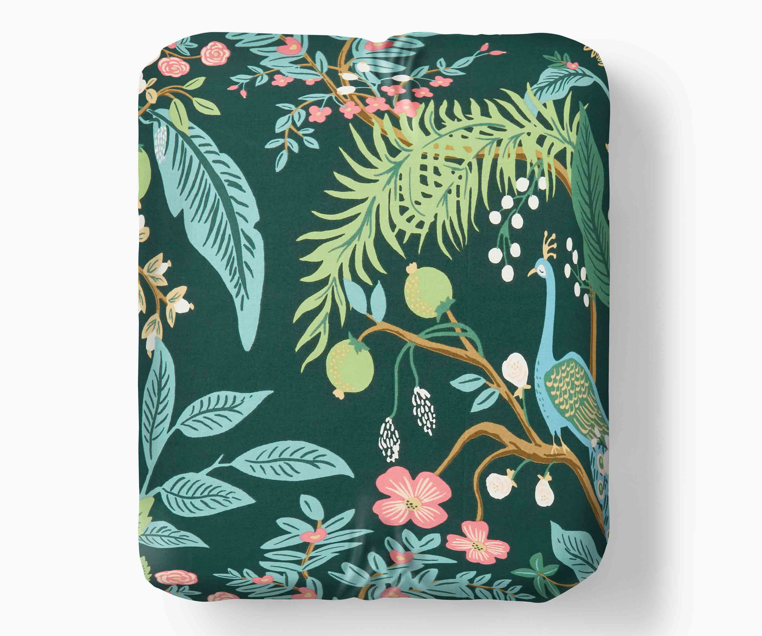 Sateen Fitted Sheet - Peacock Emerald