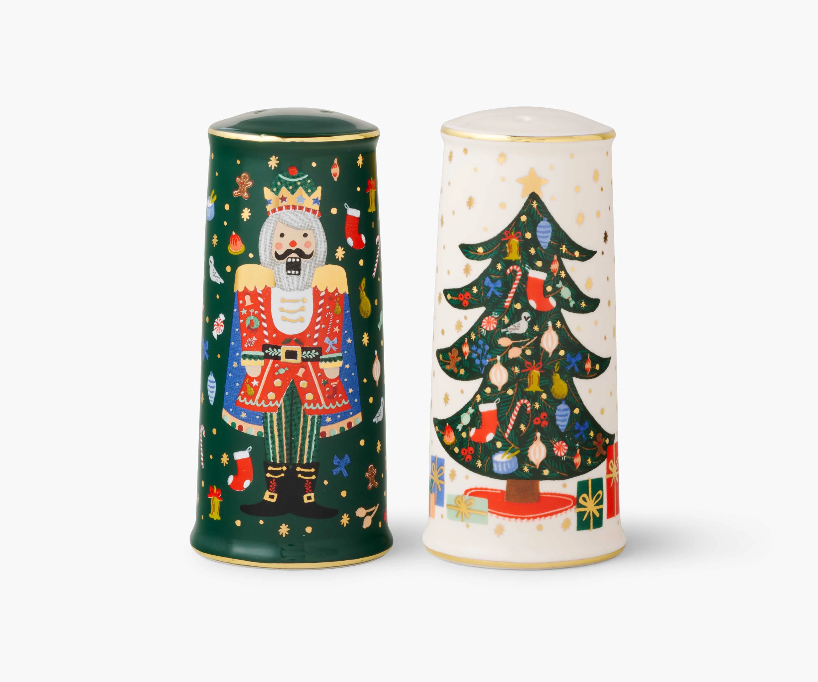 Porcelain Salt & Pepper Shaker Set - Nutcracker