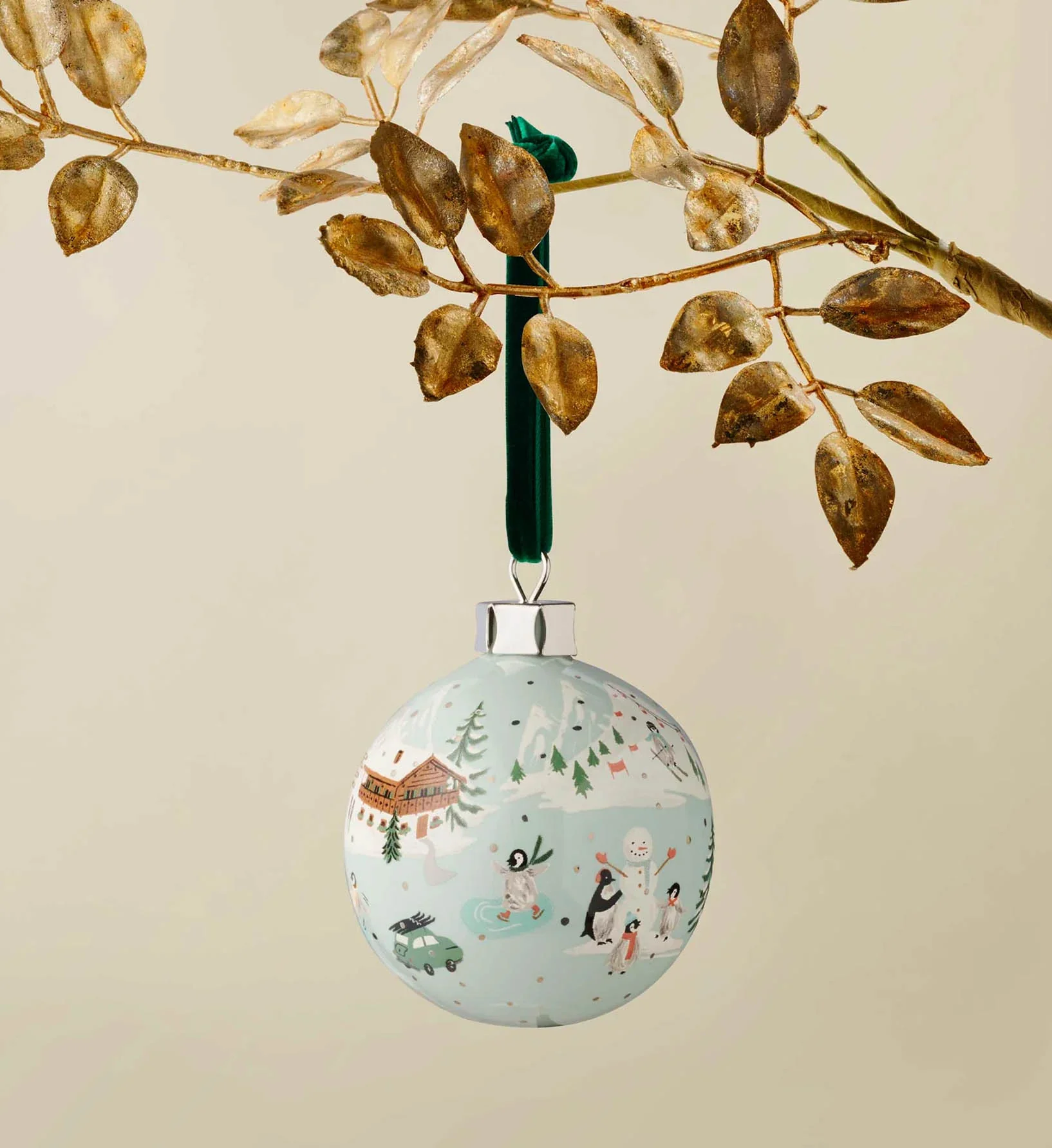 Porcelain Ornament - Penguin Village