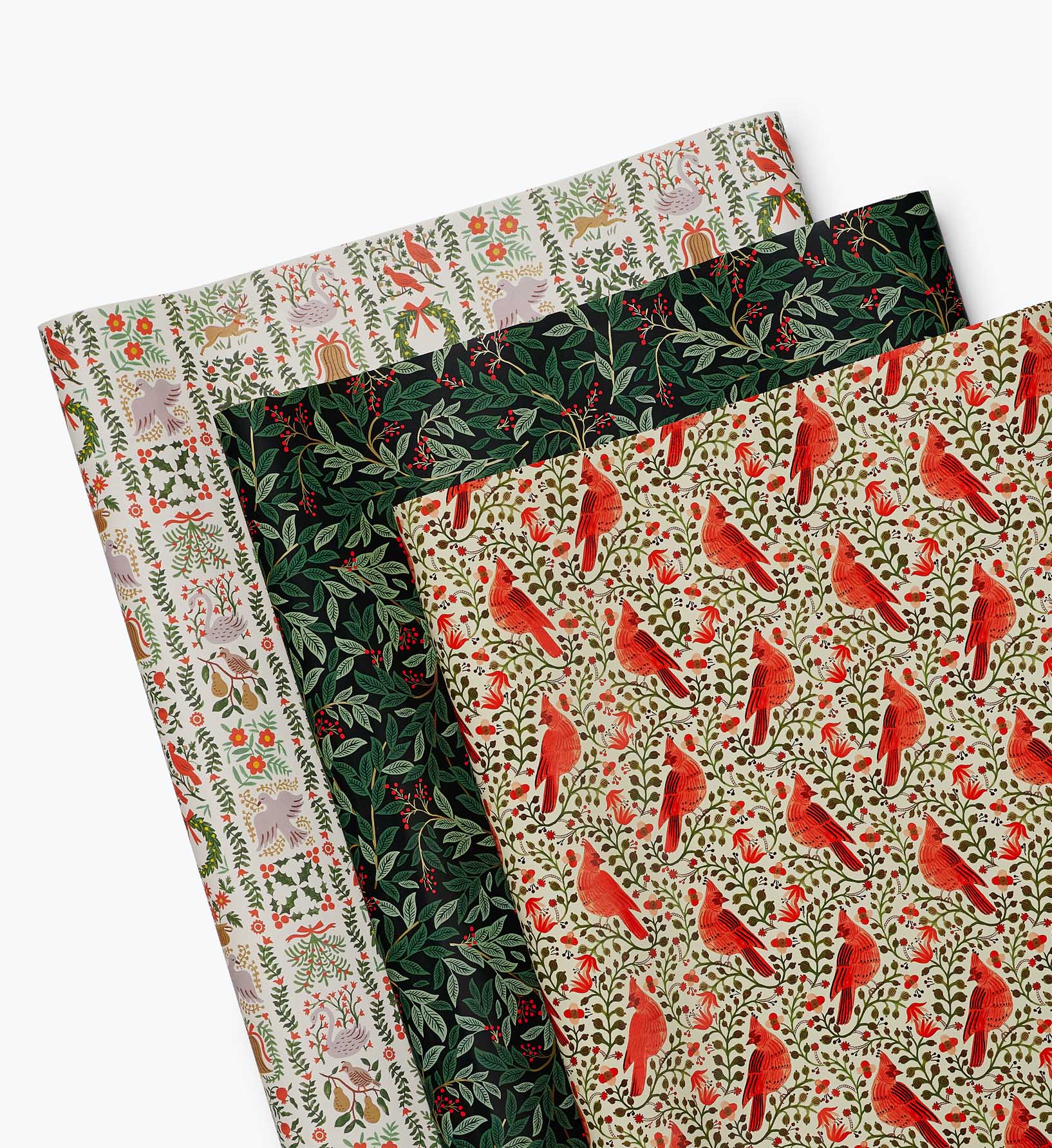 Classic Holiday Set of 3 Wrapping Rolls