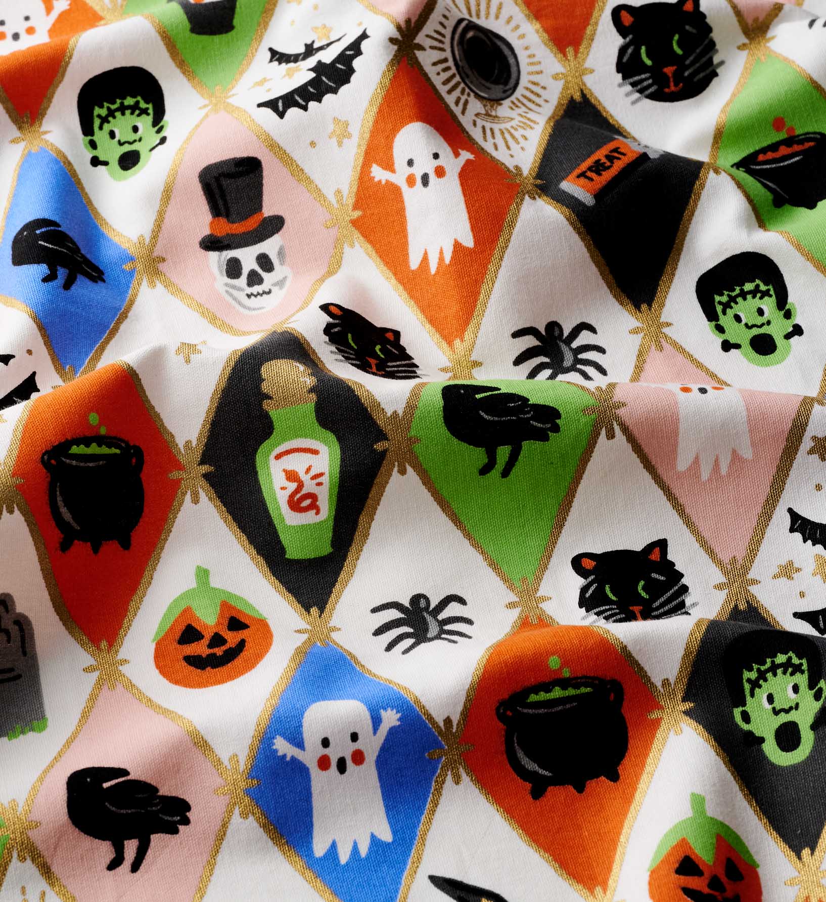 Tea Towel - Halloween Argyle