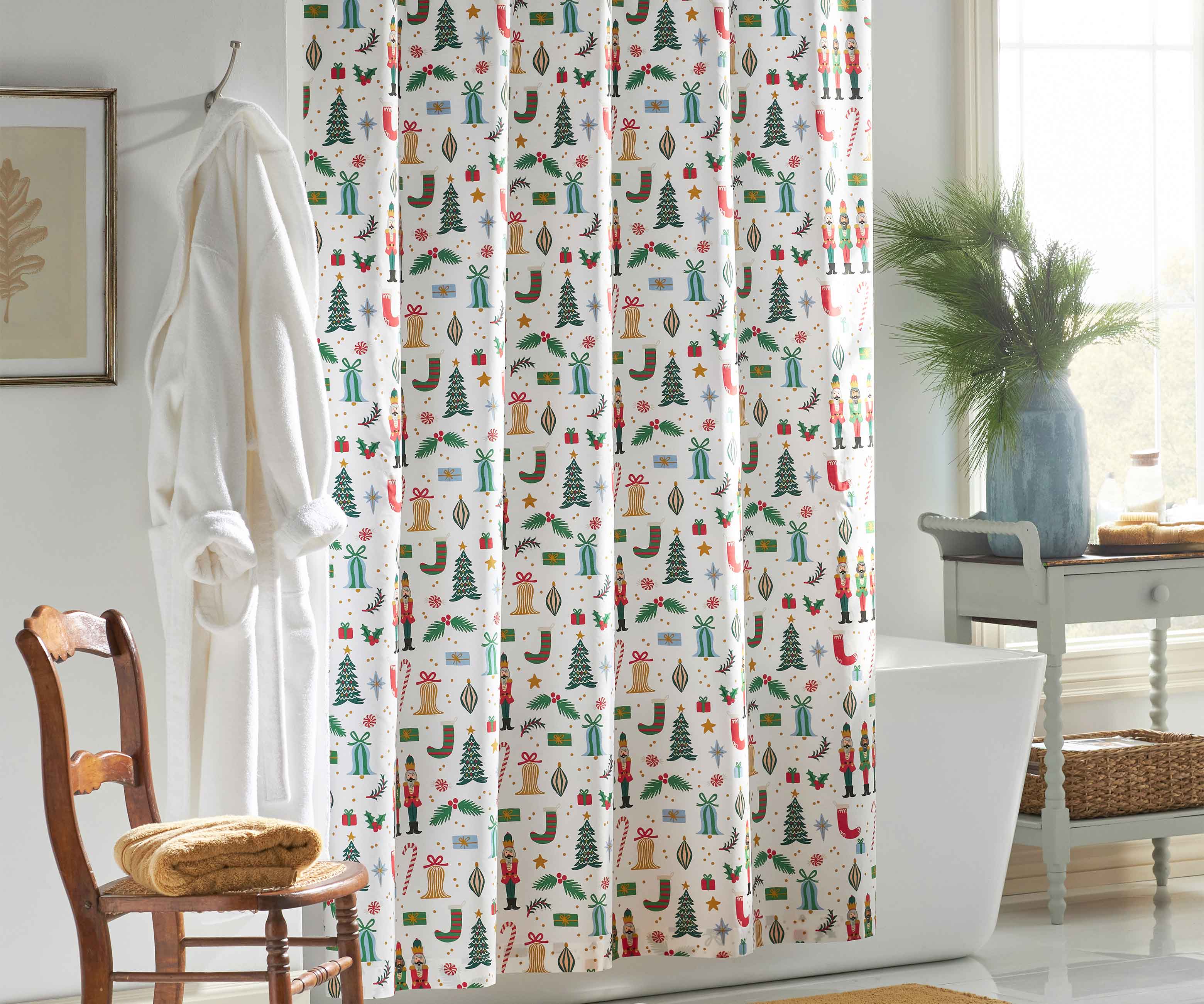 Percale Shower Curtain - Nutcracker