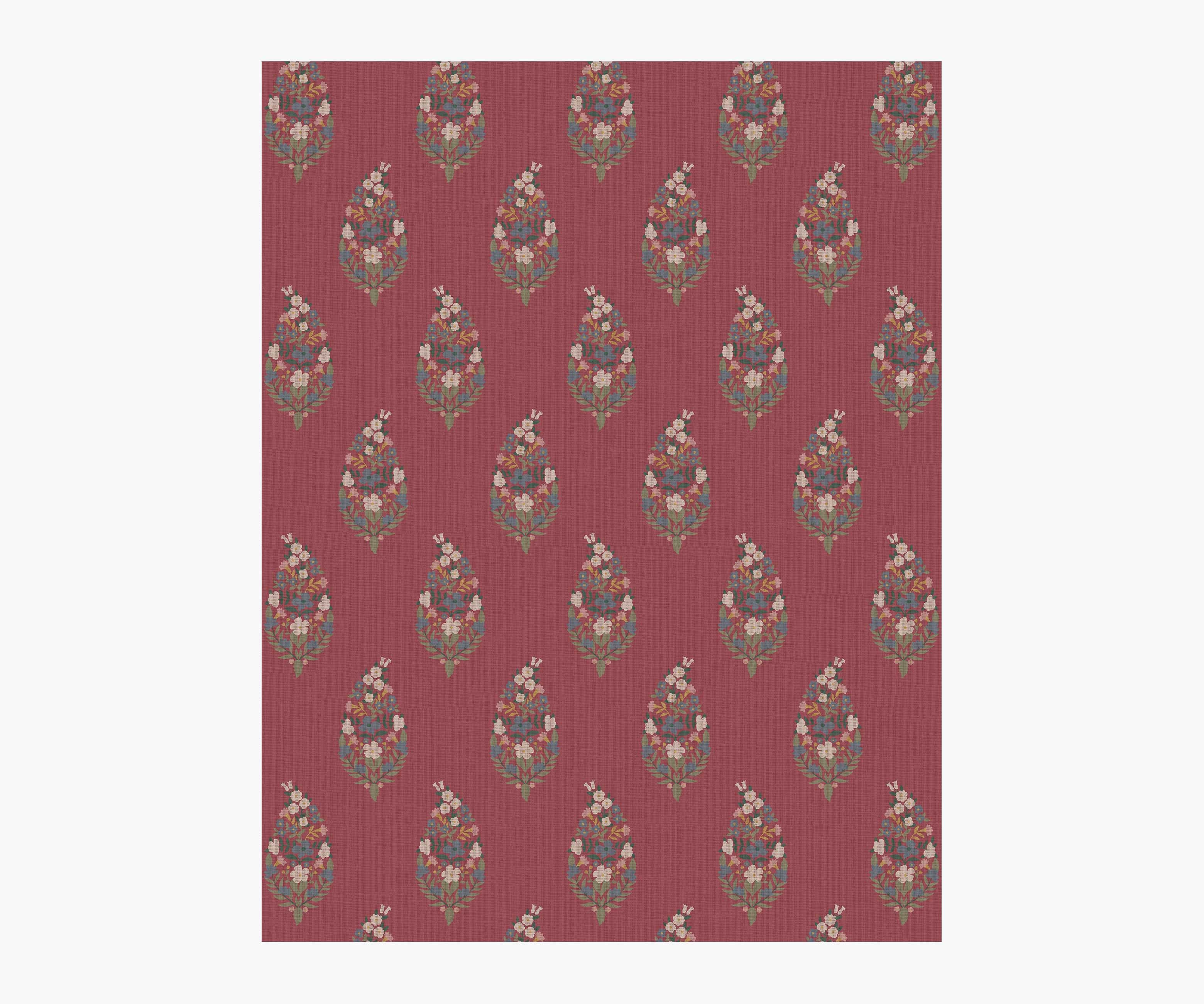 Paisley Wallpaper Sample - Burgundy