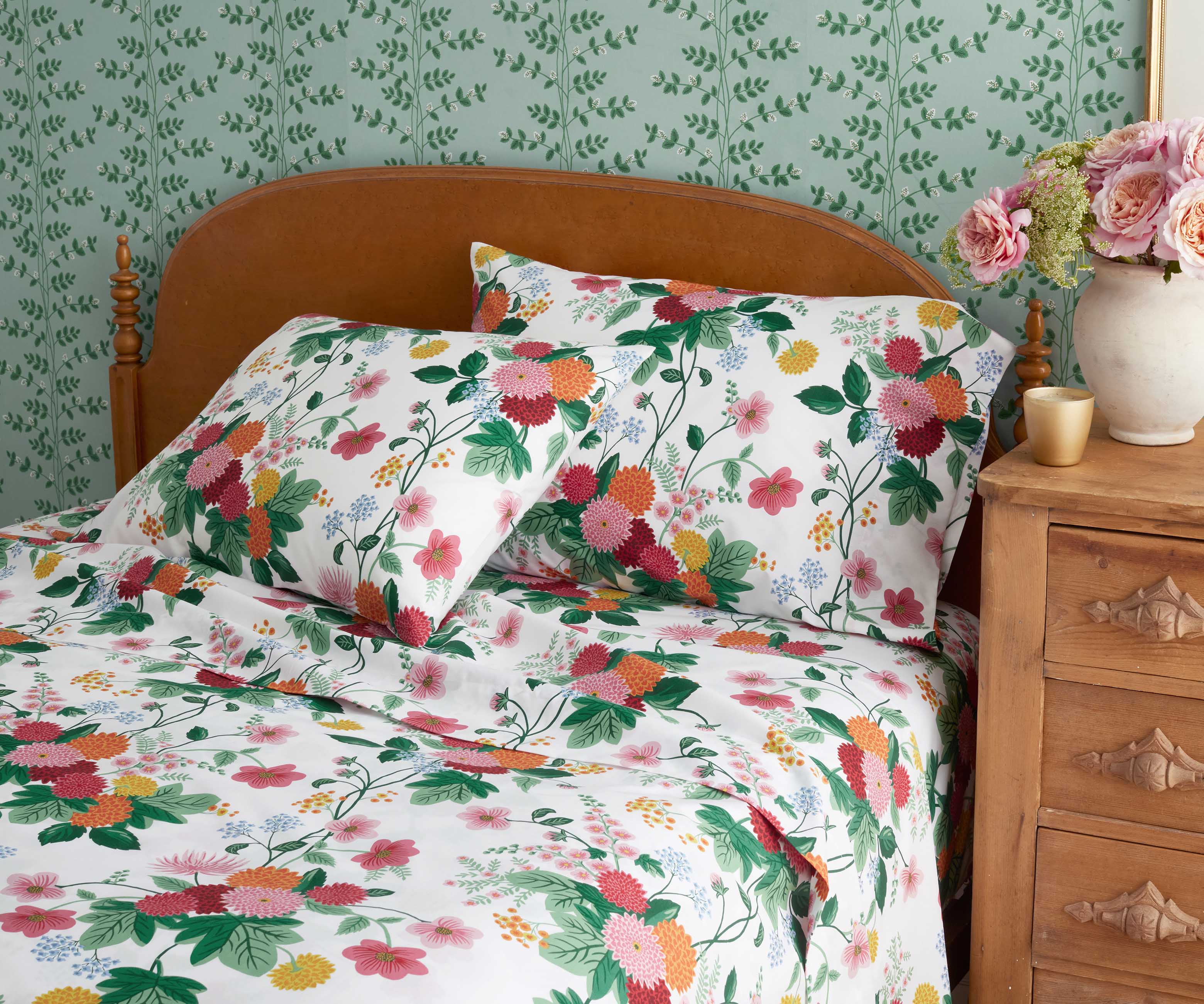 Percale Flat Sheet - Dahlia