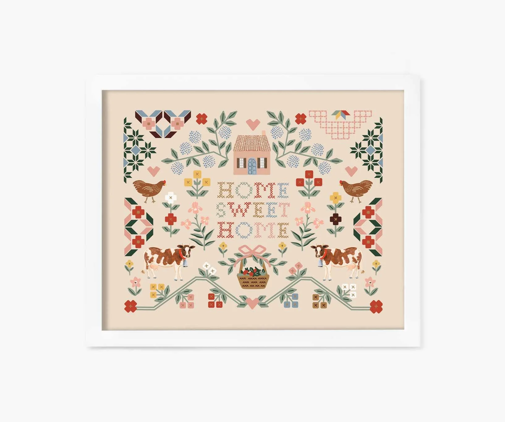 Home Sweet Home Sampler Art Print
