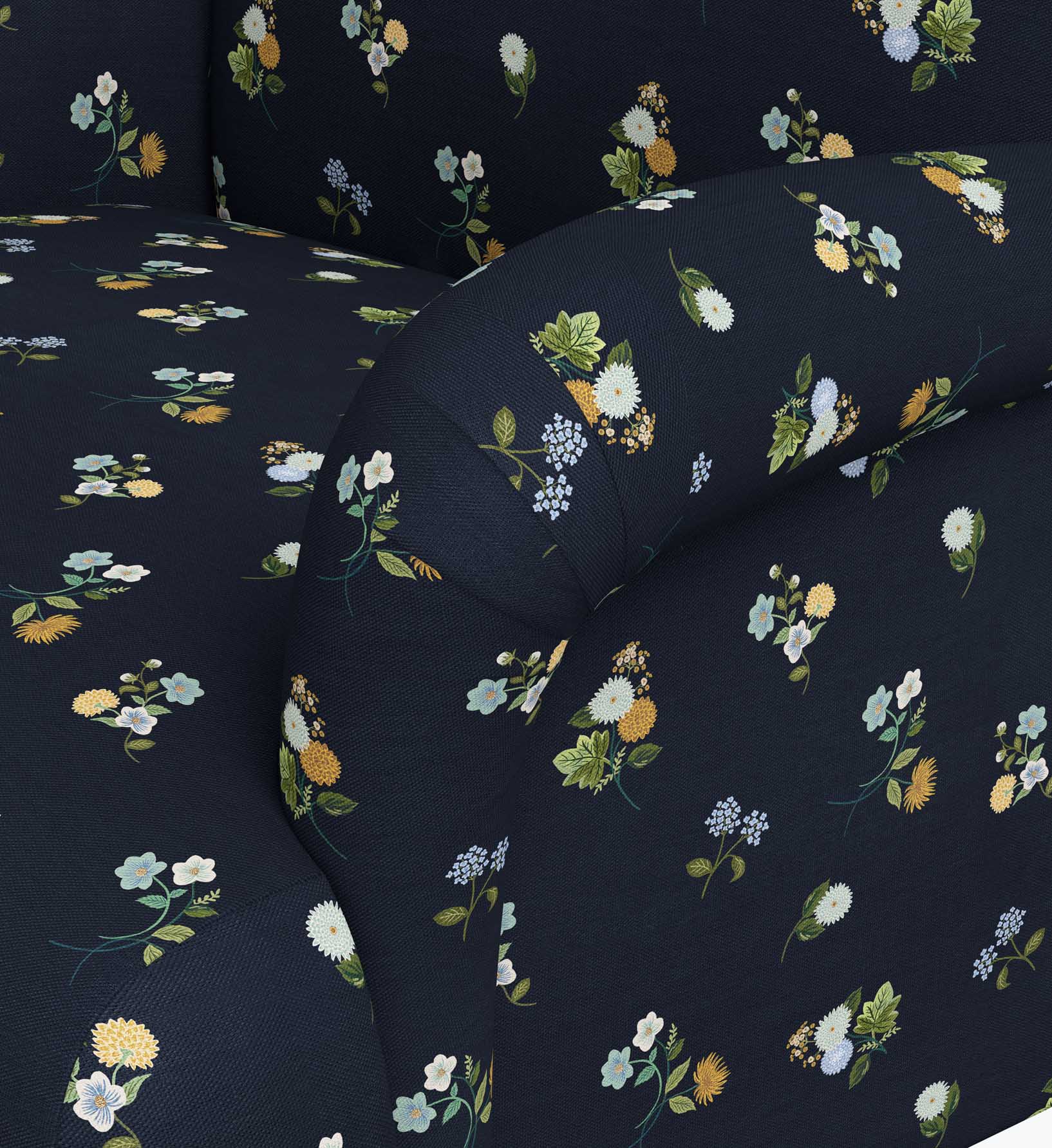 Bristol Armchair - Ditsy Dahlia Navy