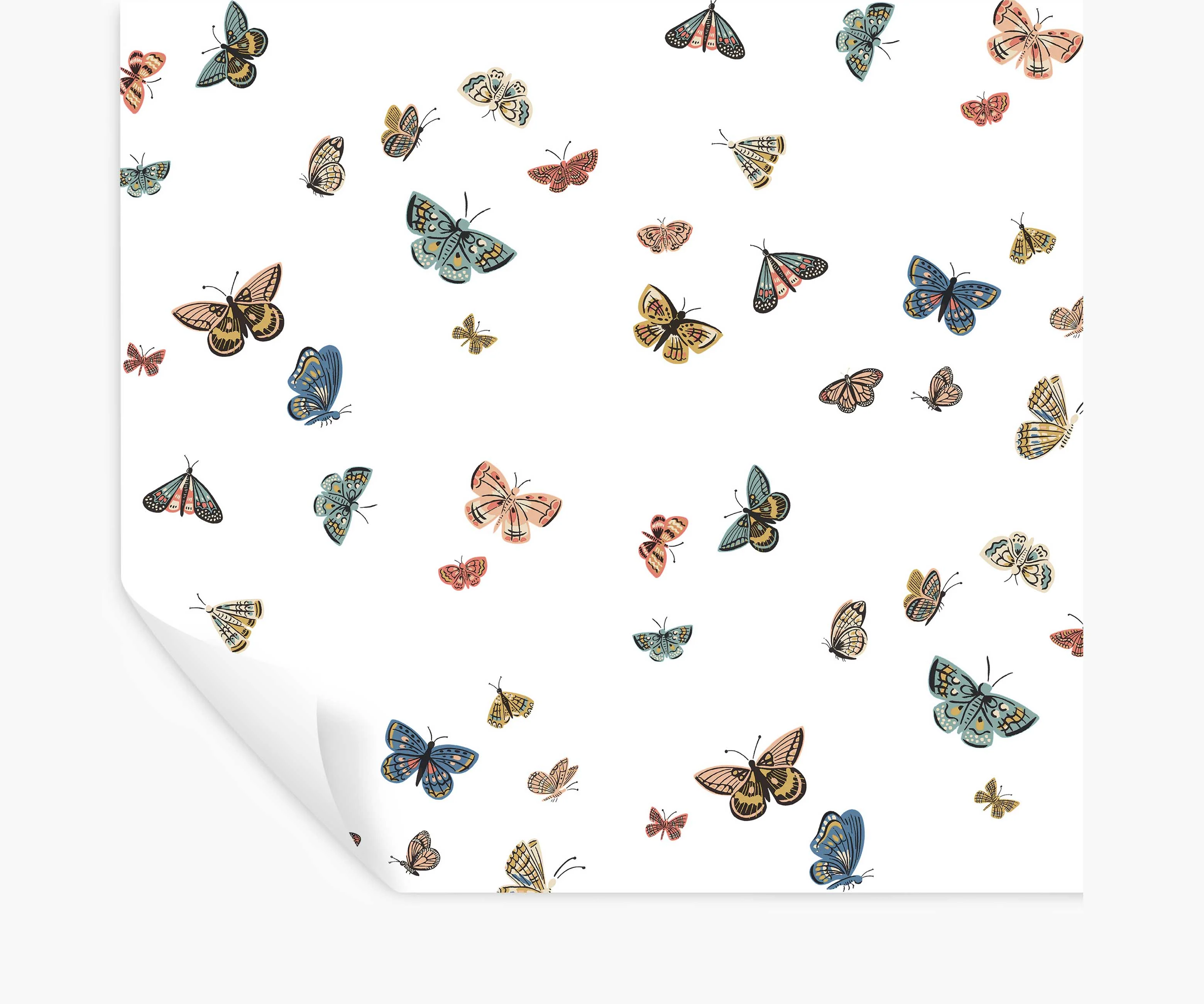 Butterfly House Peel & Stick Wallpaper - White